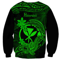 hawaii-sweatshirt-hammerhead-shark-tattoo-mix-polynesian-plumeria-green-version