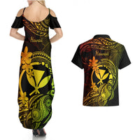 hawaii-couples-matching-summer-maxi-dress-and-hawaiian-shirt-turtle-mix-polynesian-plumeria-reggae-version
