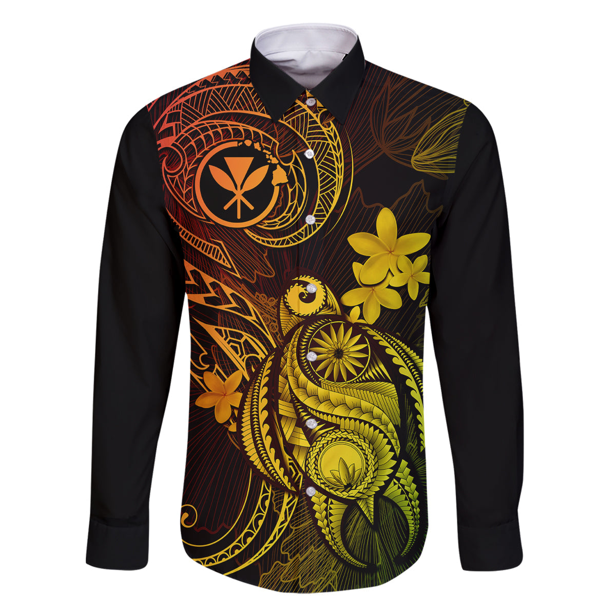 hawaii-family-matching-off-shoulder-long-sleeve-dress-and-hawaiian-shirt-turtle-mix-polynesian-plumeria-reggae-version