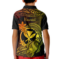 Hawaii Kid Polo Shirt Turtle Mix Polynesian Plumeria Reggae Version LT14 - Polynesian Pride