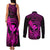 hawaii-couples-matching-tank-maxi-dress-and-long-sleeve-button-shirts-turtle-mix-polynesian-plumeria-pink-version