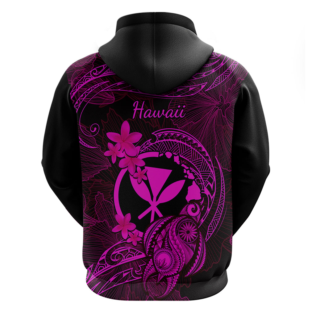 Hawaii Hoodie Turtle Mix Polynesian Plumeria Pink Version LT14 - Polynesian Pride