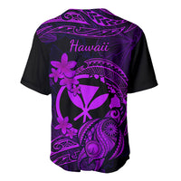 Hawaii Baseball Jersey Turtle Mix Polynesian Plumeria Purple Version LT14 - Polynesian Pride