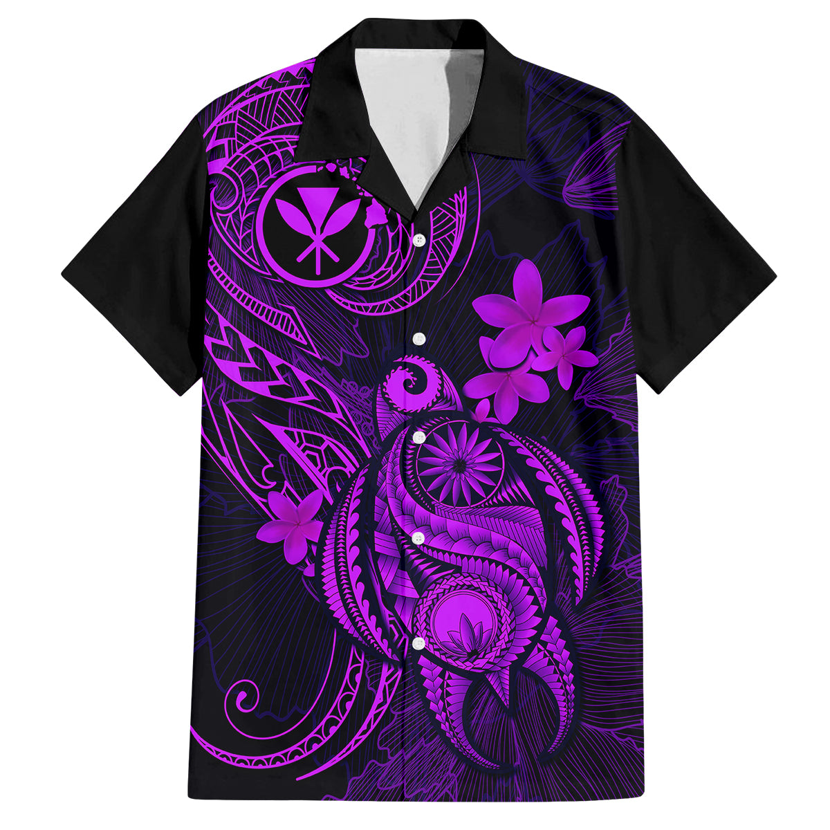 hawaii-family-matching-mermaid-dress-and-hawaiian-shirt-turtle-mix-polynesian-plumeria-purple-version