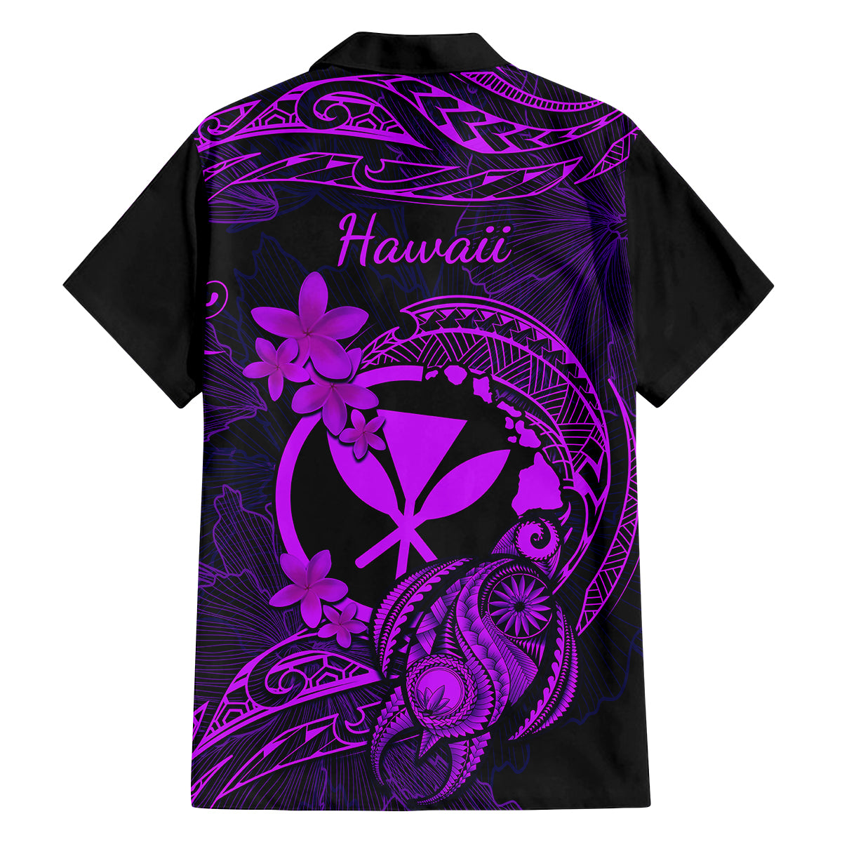 hawaii-family-matching-summer-maxi-dress-and-hawaiian-shirt-turtle-mix-polynesian-plumeria-purple-version
