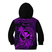 Hawaii Kid Hoodie Turtle Mix Polynesian Plumeria Purple Version LT14 - Polynesian Pride