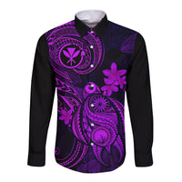 hawaii-long-sleeve-button-shirt-turtle-mix-polynesian-plumeria-purple-version