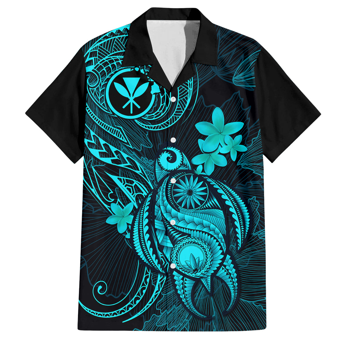 hawaii-kid-hawaiian-shirt-turtle-mix-polynesian-plumeria-turquoise-version