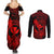 hawaii-couples-matching-summer-maxi-dress-and-long-sleeve-button-shirts-turtle-mix-polynesian-plumeria-red-version