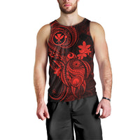 hawaii-men-tank-top-turtle-mix-polynesian-plumeria-red-version