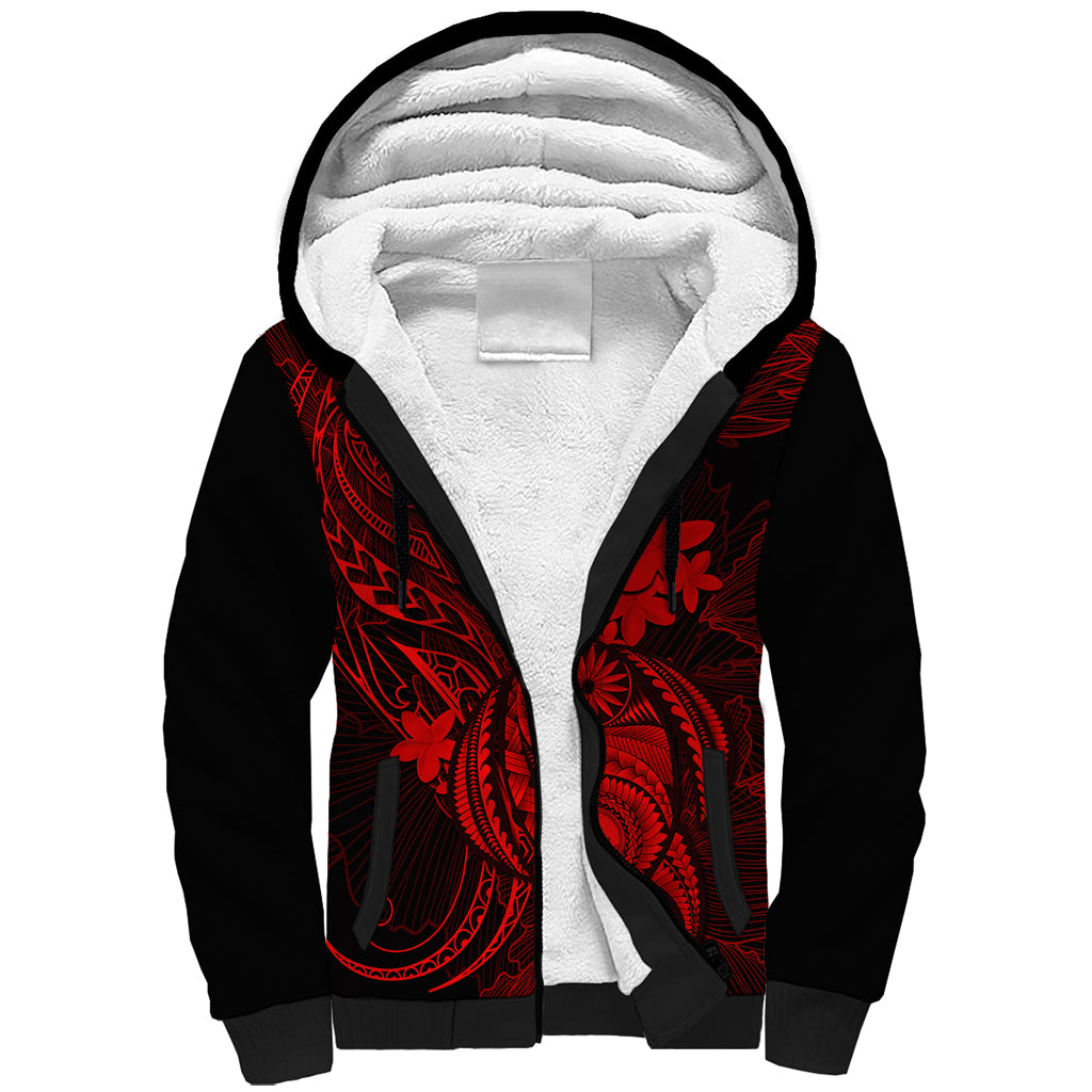 hawaii-sherpa-hoodie-turtle-mix-polynesian-plumeria-red-version