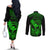 hawaii-couples-matching-off-the-shoulder-long-sleeve-dress-and-long-sleeve-button-shirts-turtle-mix-polynesian-plumeria-green-version