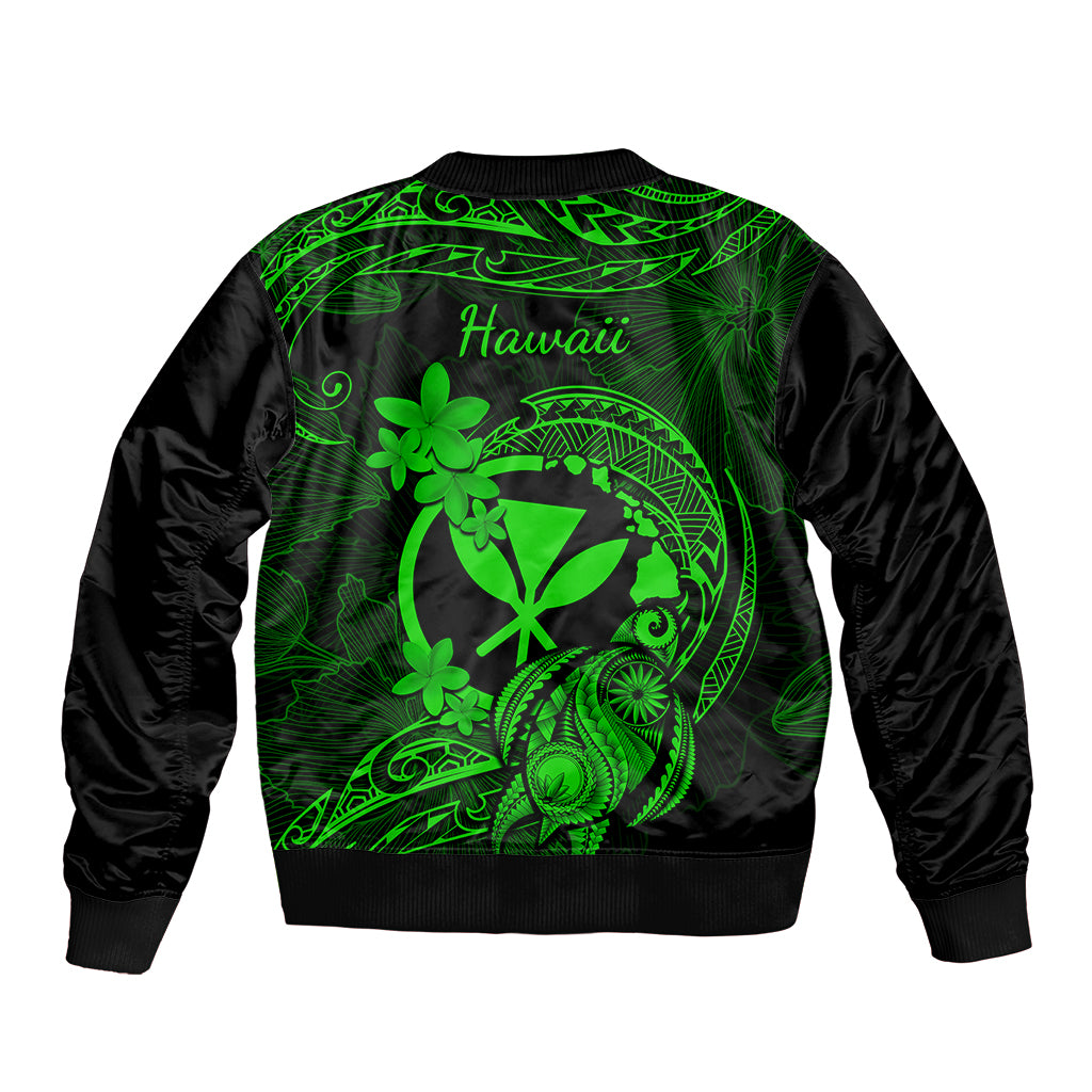 hawaii-sleeve-zip-bomber-jacket-turtle-mix-polynesian-plumeria-green-version