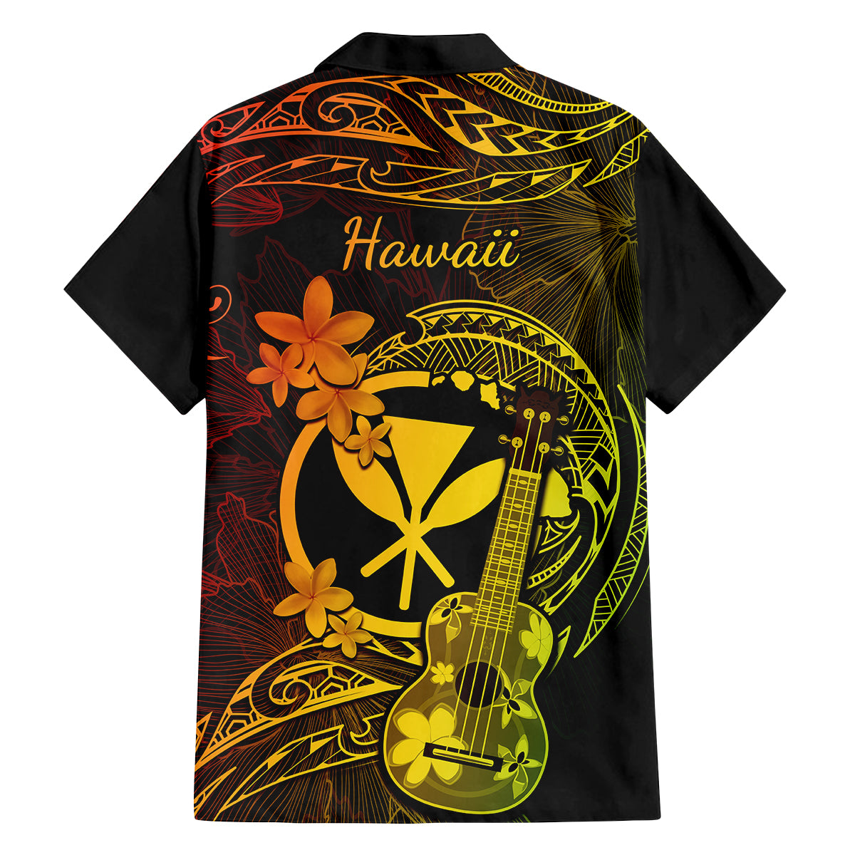 Hawaii Family Matching Puletasi Dress and Hawaiian Shirt Ukulele Mix Polynesian Plumeria Reggae Version LT14 - Polynesian Pride