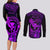 hawaii-couples-matching-long-sleeve-bodycon-dress-and-long-sleeve-button-shirts-ukulele-mix-polynesian-plumeria-purple-version