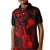 Hawaii Kid Polo Shirt Ukulele Mix Polynesian Plumeria Red Version LT14 Kid Red - Polynesian Pride