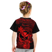 Hawaii Kid T Shirt Ukulele Mix Polynesian Plumeria Red Version LT14 - Polynesian Pride