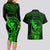 hawaii-couples-matching-long-sleeve-bodycon-dress-and-hawaiian-shirt-ukulele-mix-polynesian-plumeria-green-version
