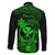 hawaii-family-matching-long-sleeve-bodycon-dress-and-hawaiian-shirt-ukulele-mix-polynesian-plumeria-green-version