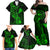 hawaii-family-matching-off-shoulder-maxi-dress-and-hawaiian-shirt-ukulele-mix-polynesian-plumeria-green-version