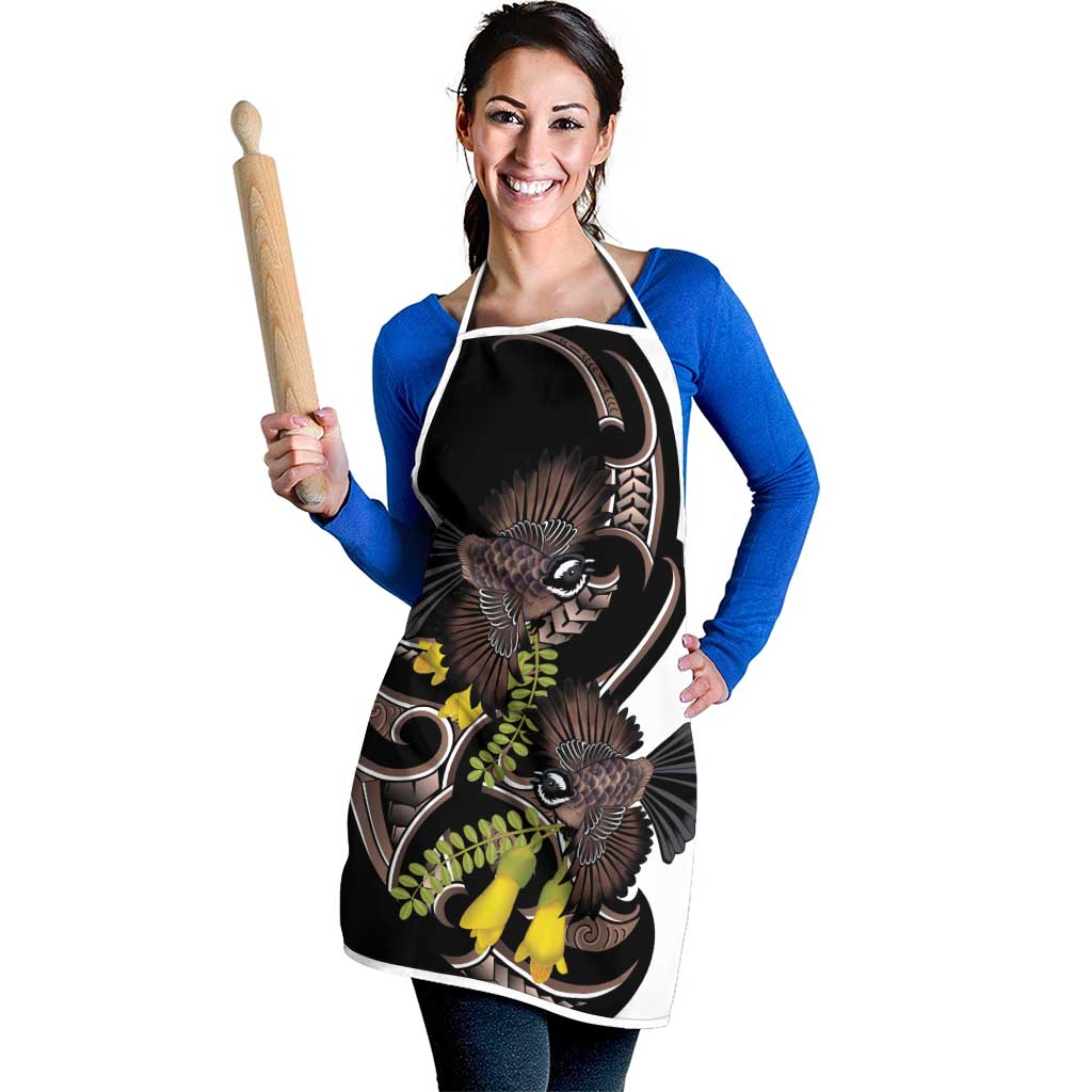 New Zealand Valentines Day Apron Piwakawaka Lovers Maori Koru Tattoo - Polynesian Pride