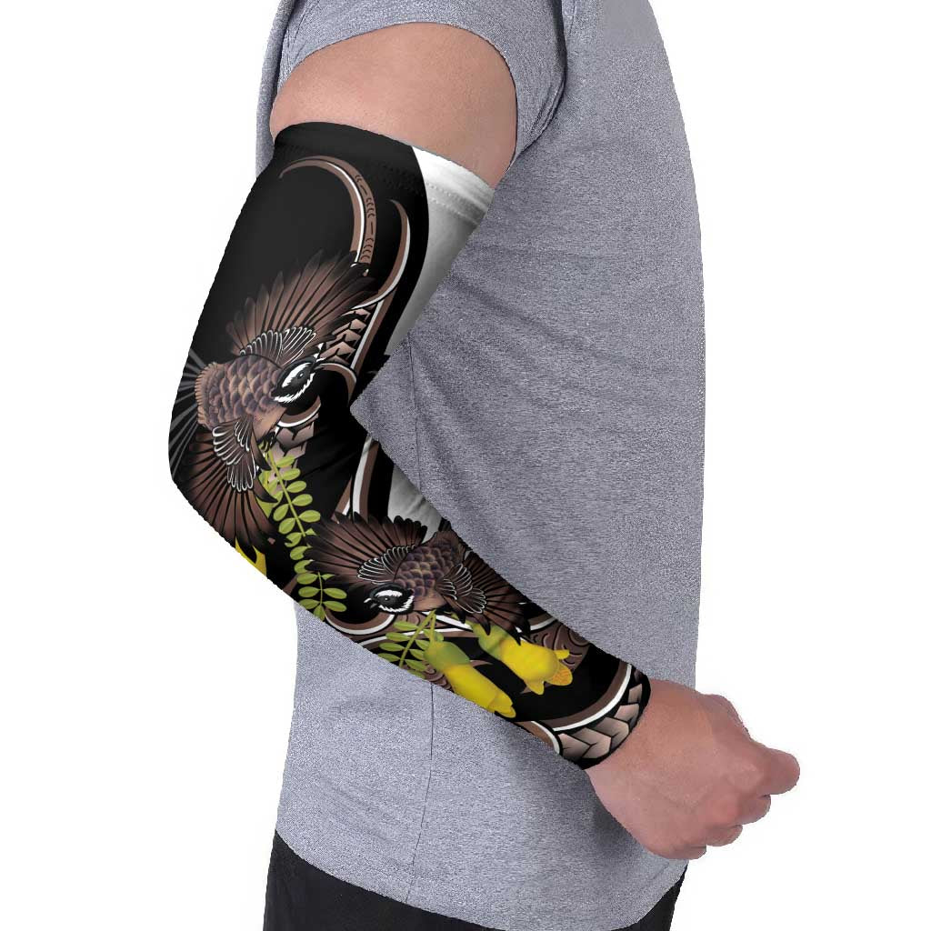 New Zealand Valentines Day Arm Sleeves Piwakawaka Lovers Maori Koru Tattoo - Polynesian Pride