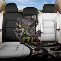 New Zealand Valentines Day Back Car Seat Cover Piwakawaka Lovers Maori Koru Tattoo - Polynesian Pride