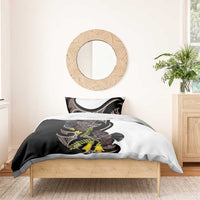 New Zealand Valentines Day Bedding Set Piwakawaka Lovers Maori Koru Tattoo - Polynesian Pride
