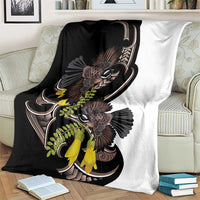 New Zealand Valentines Day Blanket Piwakawaka Lovers Maori Koru Tattoo - Polynesian Pride