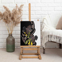 New Zealand Valentines Day Canvas Wall Art Piwakawaka Lovers Maori Koru Tattoo - Polynesian Pride