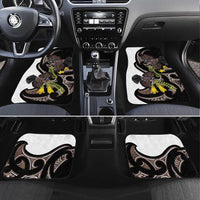 New Zealand Valentines Day Car Mats Piwakawaka Lovers Maori Koru Tattoo - Polynesian Pride