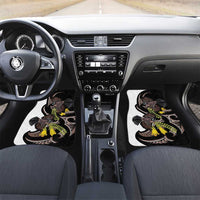 New Zealand Valentines Day Car Mats Piwakawaka Lovers Maori Koru Tattoo - Polynesian Pride