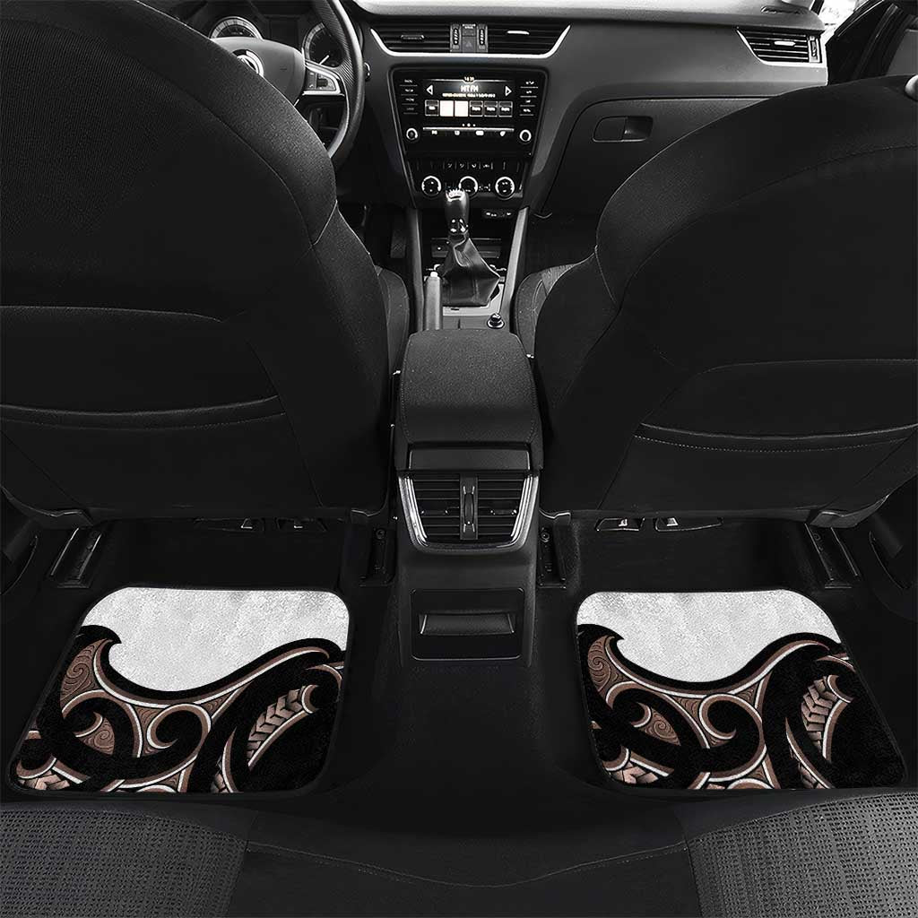 New Zealand Valentines Day Car Mats Piwakawaka Lovers Maori Koru Tattoo - Polynesian Pride