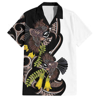 New Zealand Valentines Day Family Matching Long Sleeve Bodycon Dress and Hawaiian Shirt Piwakawaka Lovers Maori Koru Tattoo - Polynesian Pride