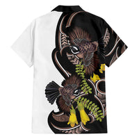 New Zealand Valentines Day Family Matching Short Sleeve Bodycon Dress and Hawaiian Shirt Piwakawaka Lovers Maori Koru Tattoo - Polynesian Pride