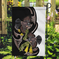 New Zealand Valentines Day Garden Flag Piwakawaka Lovers Maori Koru Tattoo - Polynesian Pride