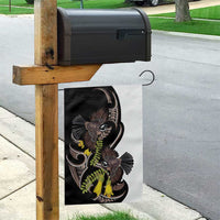 New Zealand Valentines Day Garden Flag Piwakawaka Lovers Maori Koru Tattoo - Polynesian Pride