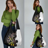 New Zealand Valentines Day Grocery Bag Piwakawaka Lovers Maori Koru Tattoo - Polynesian Pride