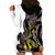 New Zealand Valentines Day Hoodie Dress Piwakawaka Lovers Maori Koru Tattoo - Polynesian Pride