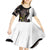 New Zealand Valentines Day Kid Short Sleeve Dress Piwakawaka Lovers Maori Koru Tattoo - Polynesian Pride