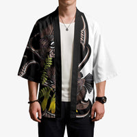 New Zealand Valentines Day Kimono Piwakawaka Lovers Maori Koru Tattoo - Polynesian Pride