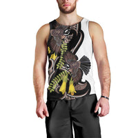 New Zealand Valentines Day Men Tank Top Piwakawaka Lovers Maori Koru Tattoo - Polynesian Pride