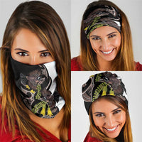 New Zealand Valentines Day Neck Gaiter Piwakawaka Lovers Maori Koru Tattoo - Polynesian Pride