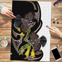 New Zealand Valentines Day Puzzle Piwakawaka Lovers Maori Koru Tattoo - Polynesian Pride