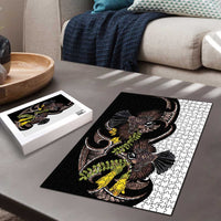 New Zealand Valentines Day Puzzle Piwakawaka Lovers Maori Koru Tattoo - Polynesian Pride