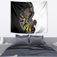 New Zealand Valentines Day Tapestry Piwakawaka Lovers Maori Koru Tattoo - Polynesian Pride