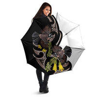 New Zealand Valentines Day Umbrella Piwakawaka Lovers Maori Koru Tattoo - Polynesian Pride