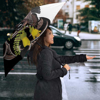 New Zealand Valentines Day Umbrella Piwakawaka Lovers Maori Koru Tattoo - Polynesian Pride