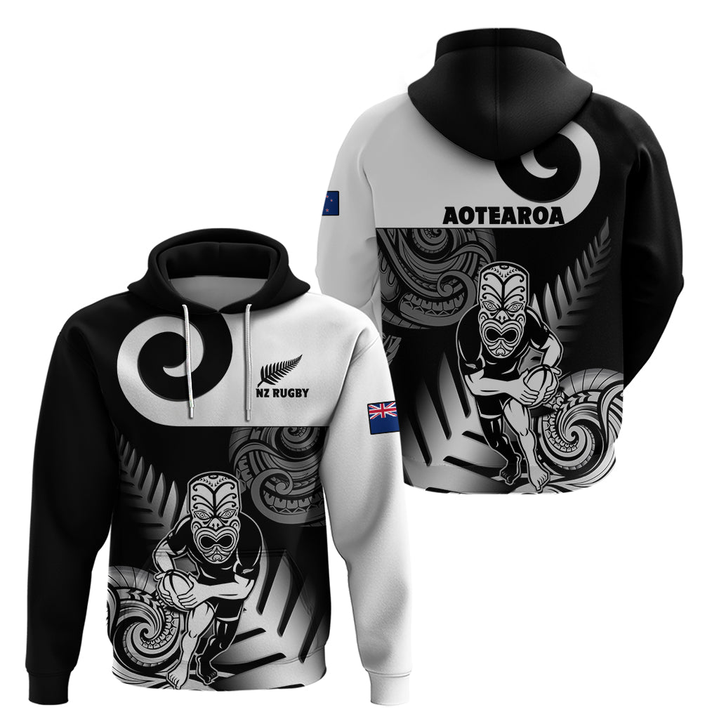 New Zealand Silver Fern Rugby Hoodie Go Champions NZ All Black Maori Koru LT14 - Polynesian Pride