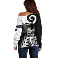 New Zealand Silver Fern Rugby Off Shoulder Sweater Go Champions NZ All Black Maori Koru LT14 - Polynesian Pride